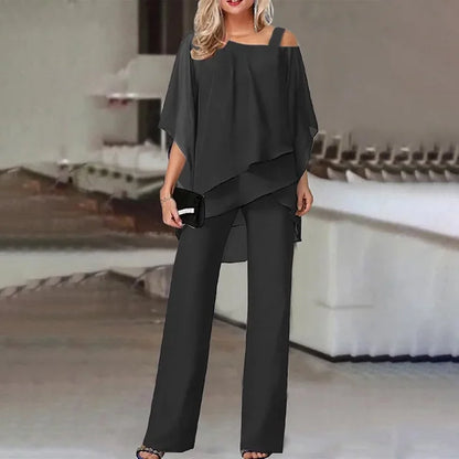 Alaine –  Elegante conjunto de gasa de dos piezas