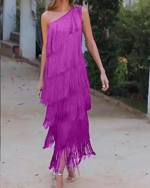 Vestido andaluz con flecos