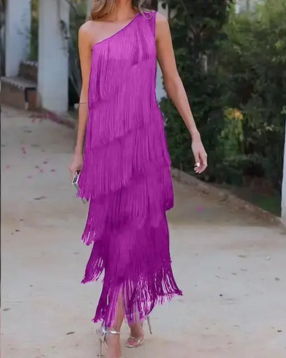 Vestido andaluz con flecos