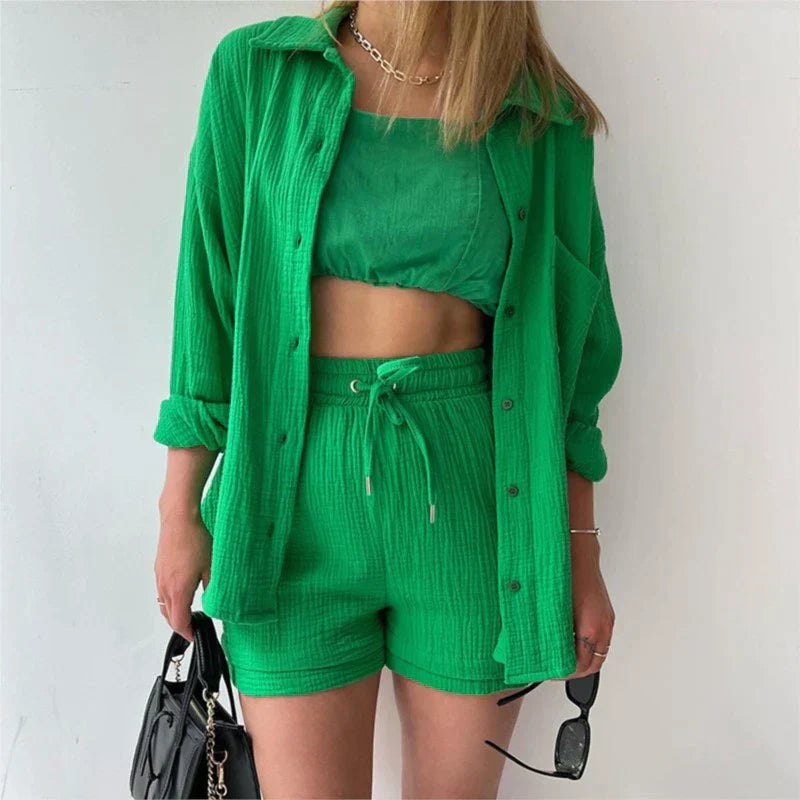 Madelyn - Conjunto de dos piezas con estor plisad