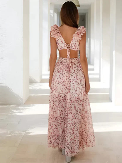 Dakota - Maxivestido con hombros fruncidos