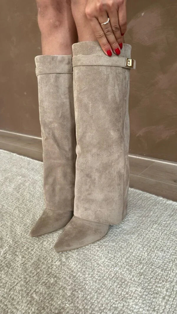 Elisara - Botas altas de ante de alta calidad