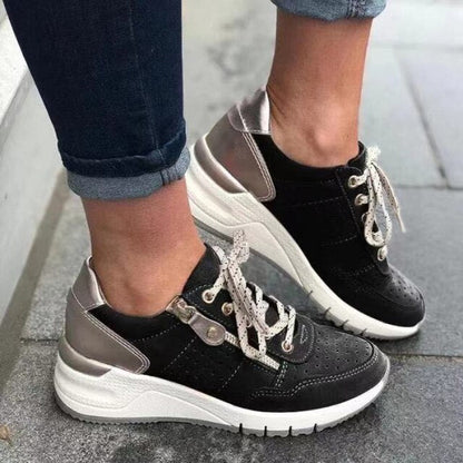 Nyah - Zapatillas ortopédicas con tacón de cuñ