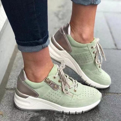 Nyah - Zapatillas ortopédicas con tacón de cuñ