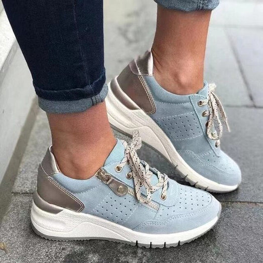 Nyah - Zapatillas ortopédicas con tacón de cuñ