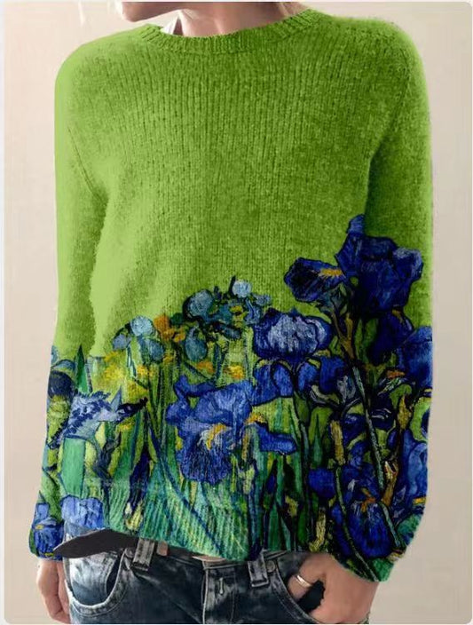 Sofia - Jersey de punto para mujer con estampado floral en 3D