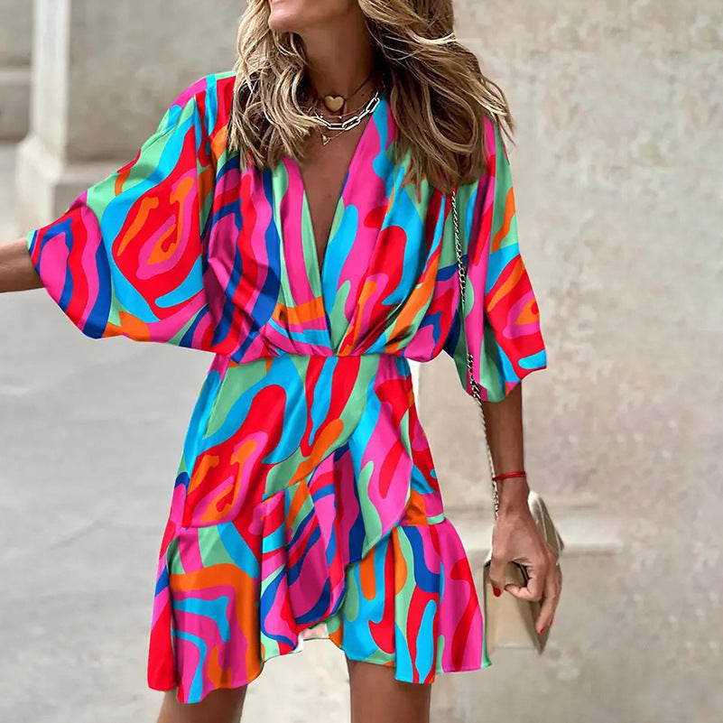 Dolly - Elegante vestido con mangas murciélago