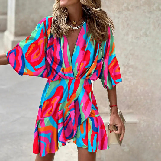 Dolly - Elegante vestido con mangas murciélago