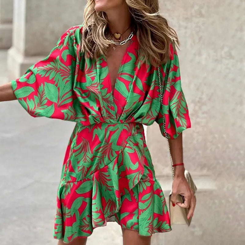 Dolly - Elegante vestido con mangas murciélago