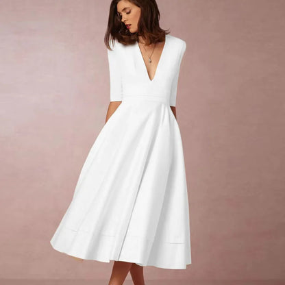 Azmira – Elegante vestido midi de línea A