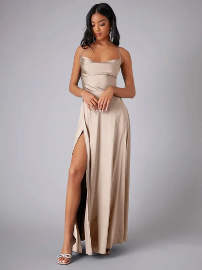Alvaree – Elegante maxi vestido de satén