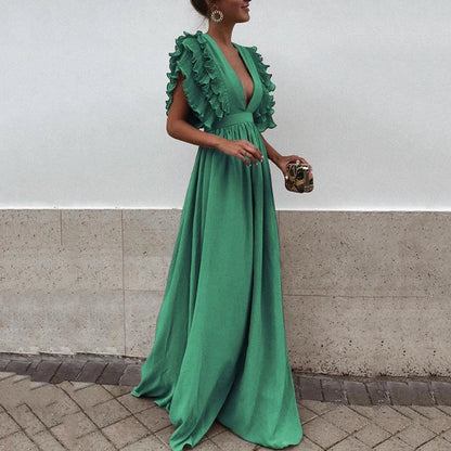 Kailey - Elegante vestido con mangas fruncida