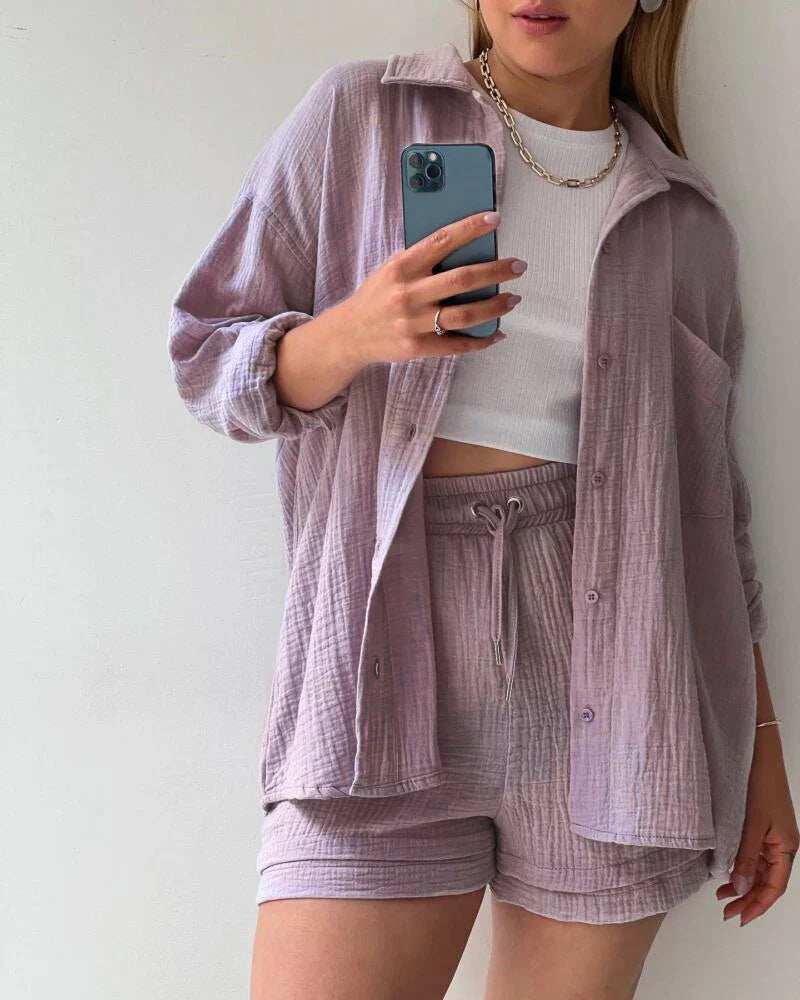 Madelyn - Conjunto de dos piezas con estor plisad