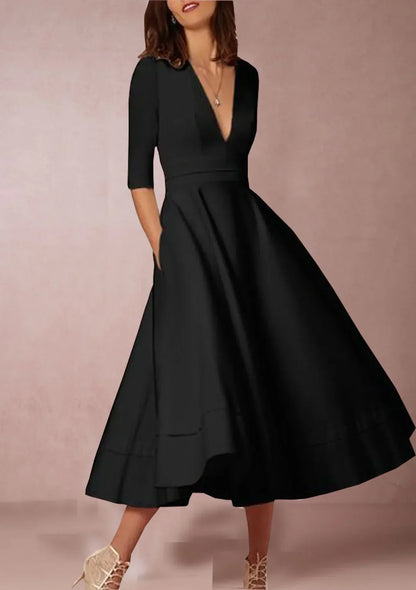 Azmira – Elegante vestido midi de línea A