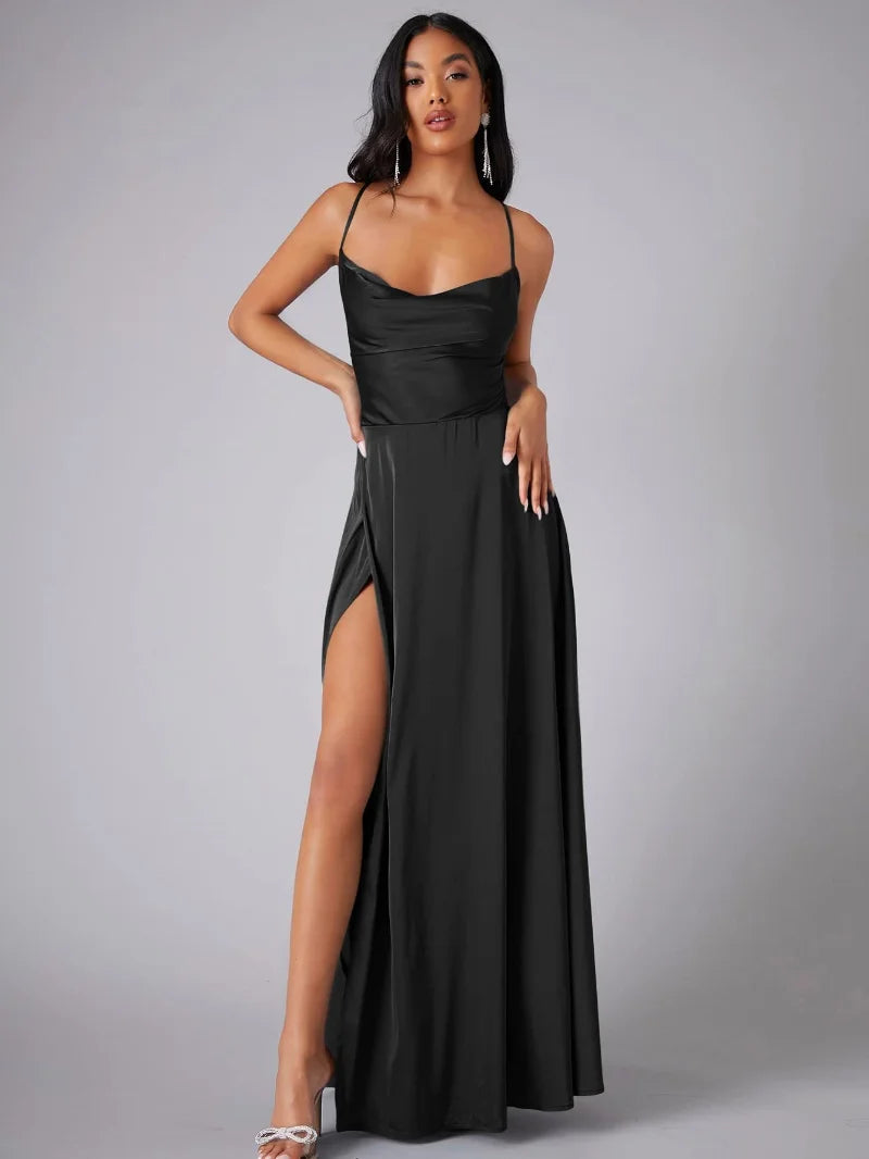 Alvaree – Elegante maxi vestido de satén