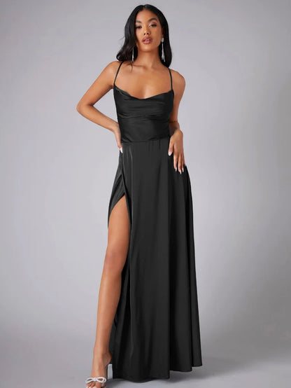Alvaree – Elegante maxi vestido de satén