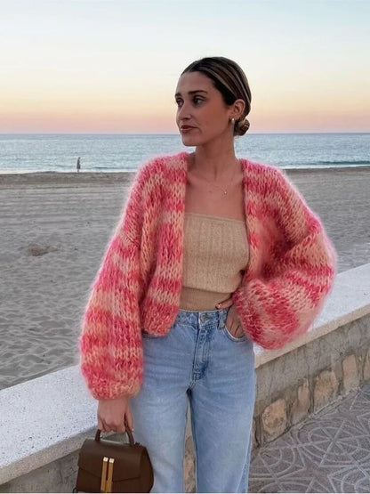 Bridget - Jersey abierto a raya