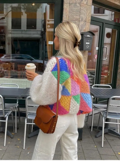 Bridget - Jersey abierto a raya