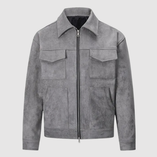 Lionel - Chaqueta de calle clásica de ante