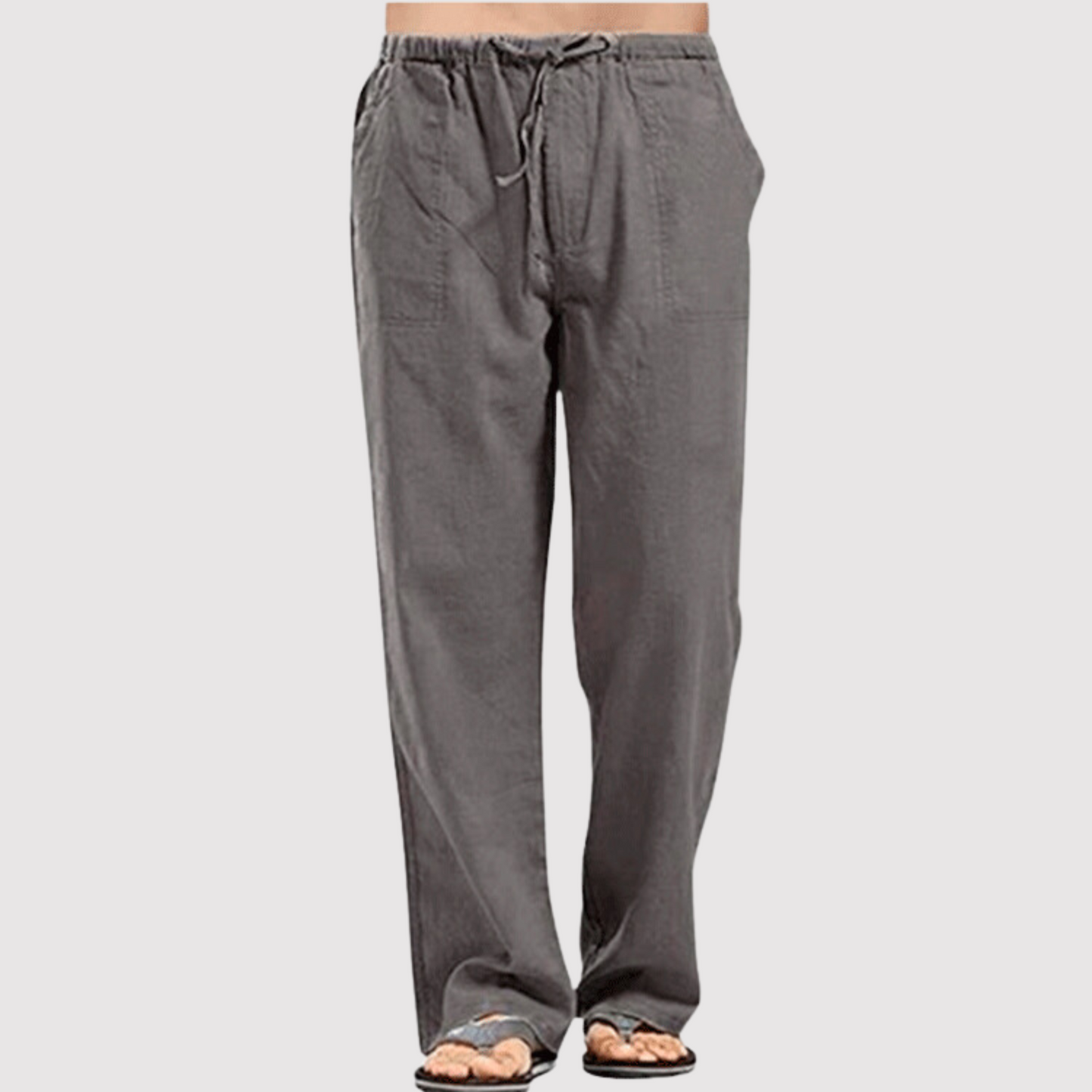 Oliver- Pantalones de lino de algodón para hombre