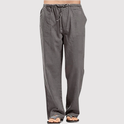Oliver- Pantalones de lino de algodón para hombre