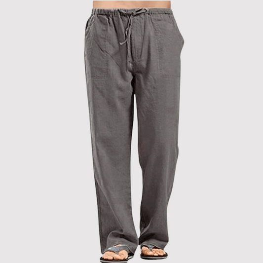 Oliver- Pantalones de lino de algodón para hombre