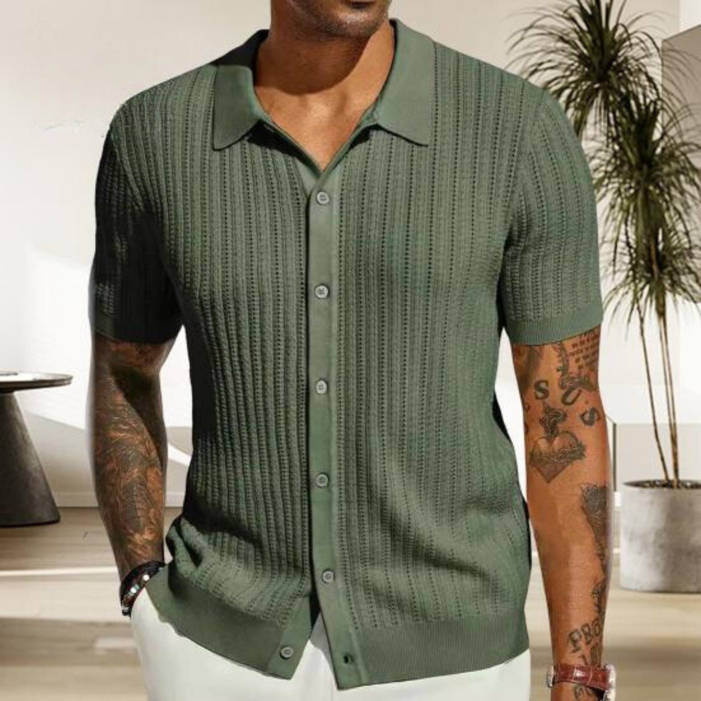 Elbert - Camisas de punto para hombre