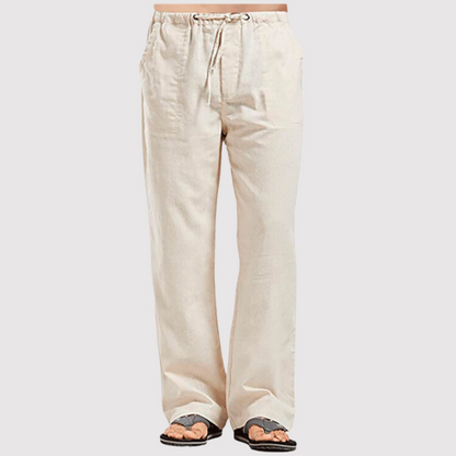 Oliver- Pantalones de lino de algodón para hombre
