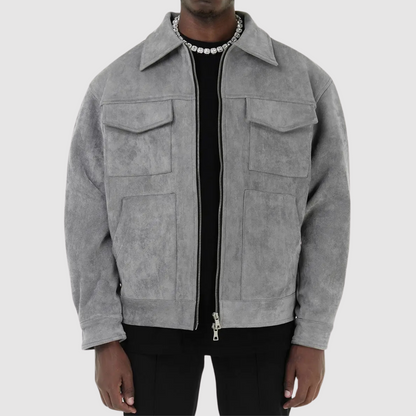 Lionel - Chaqueta de calle clásica de ante