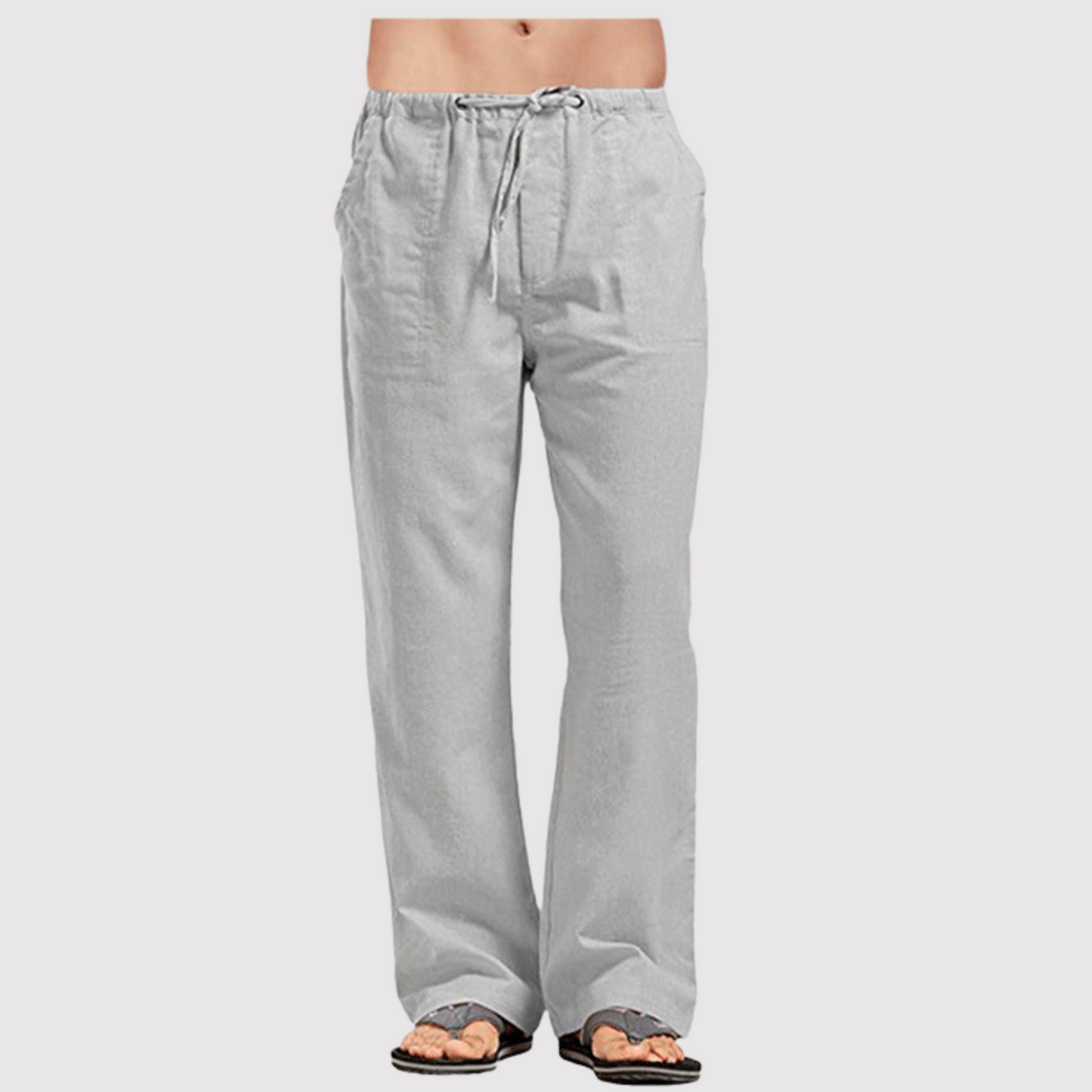 Oliver- Pantalones de lino de algodón para hombre