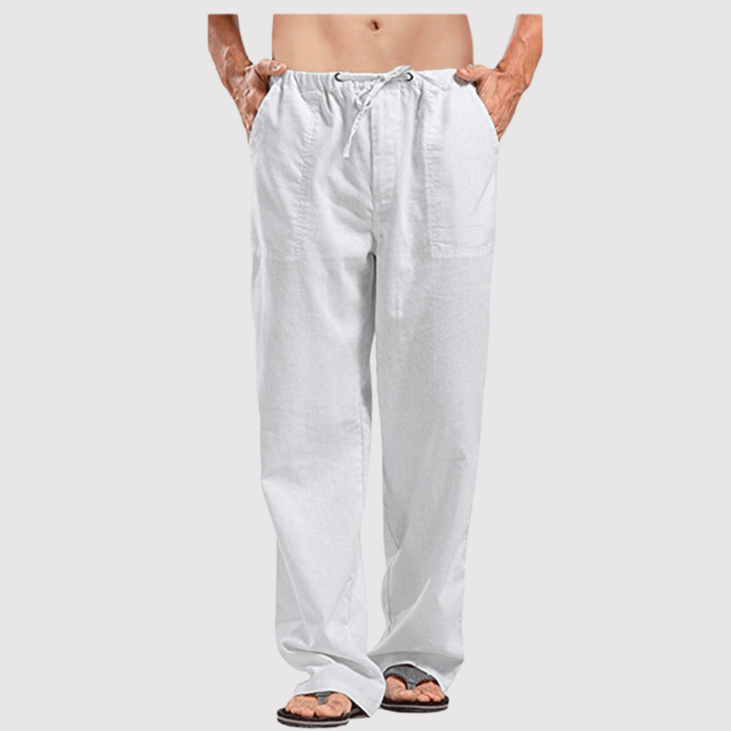 Oliver- Pantalones de lino de algodón para hombre