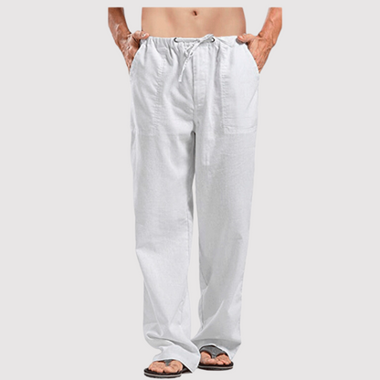Oliver- Pantalones de lino de algodón para hombre