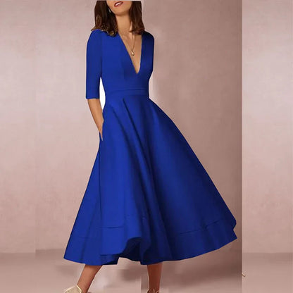 Azmira – Elegante vestido midi de línea A