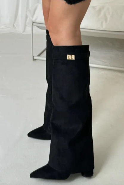 Elisara - Botas altas de ante de alta calidad