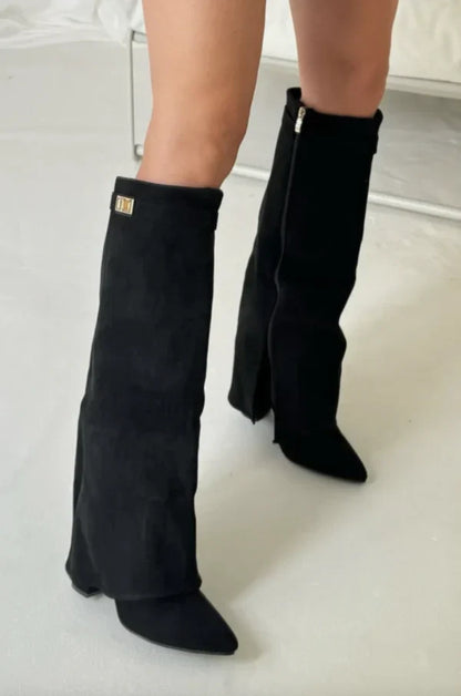 Elisara - Botas altas de ante de alta calidad