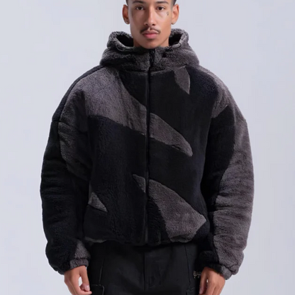 Anton - Cálida chaqueta de lana con cremallera