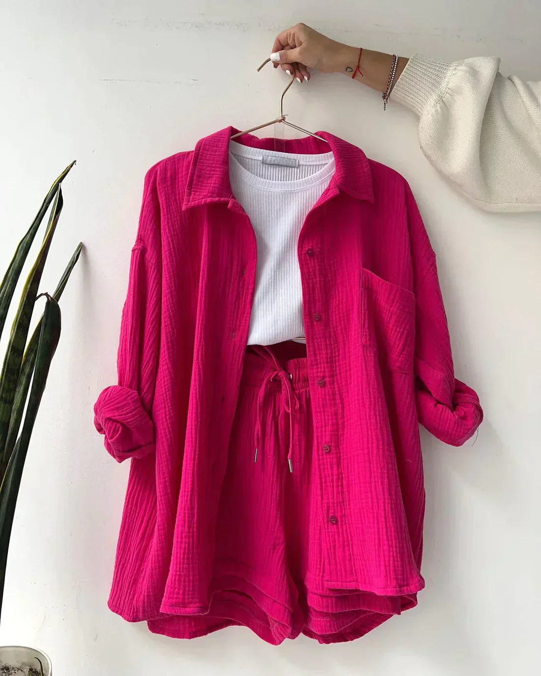 Madelyn - Conjunto de dos piezas con estor plisad