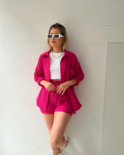 Madelyn - Conjunto de dos piezas con estor plisad