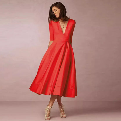 Azmira – Elegante vestido midi de línea A
