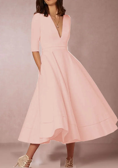 Azmira – Elegante vestido midi de línea A
