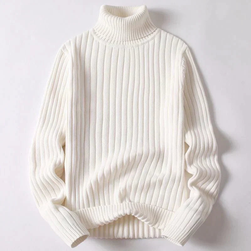 Herren-Jersey de cuello alto de lana merina - Wyatt
