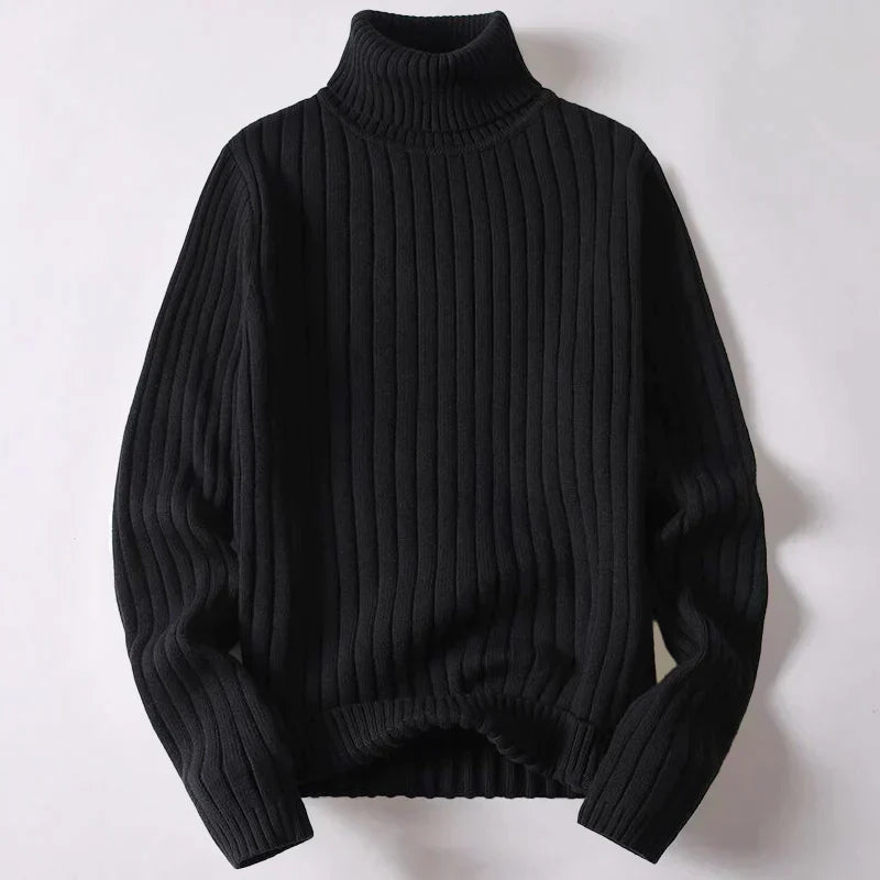 Herren-Jersey de cuello alto de lana merina - Wyatt
