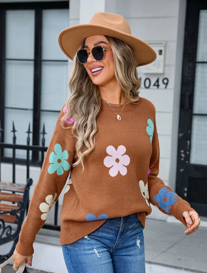 Aislin | Jersey de ganchillo floral informal