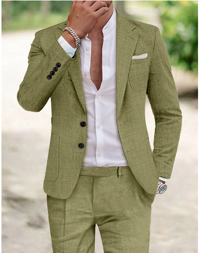Elegante traje de lino para hombre - Carlo