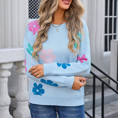 Aislin | Jersey de ganchillo floral informal