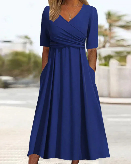 Celeste - Vestido cruzado a la moda