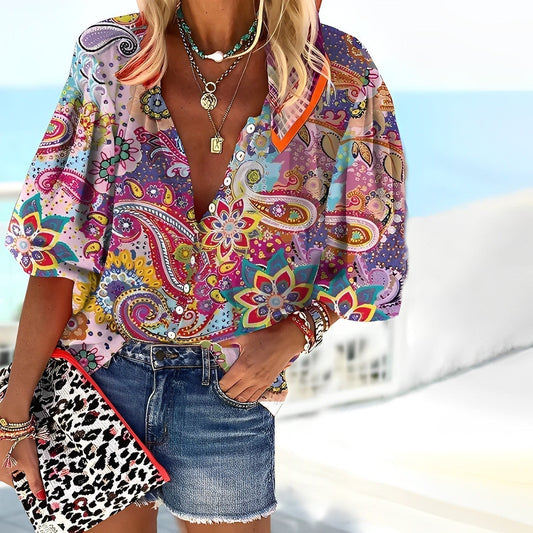 VIRE - Camiseta con estampado de mandalas