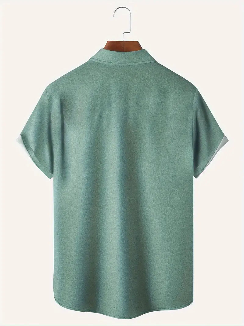 Thomas - Camisa de rayas de manga corta para hombre