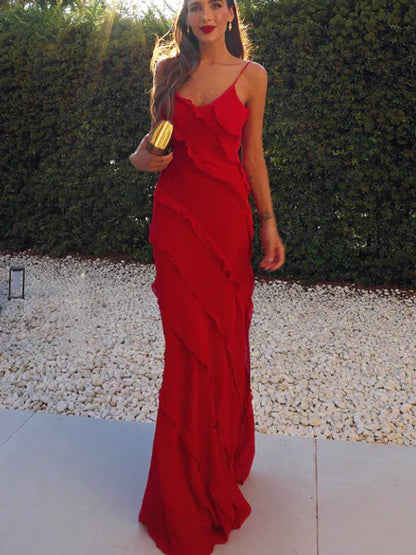 Camilla - Elegante vestido de volantes
