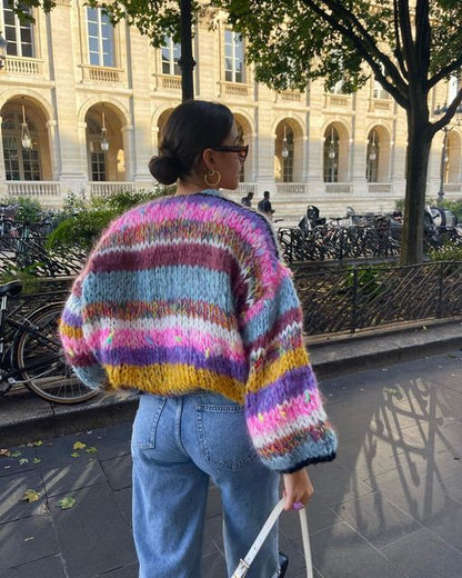 Bridget - Jersey abierto a raya